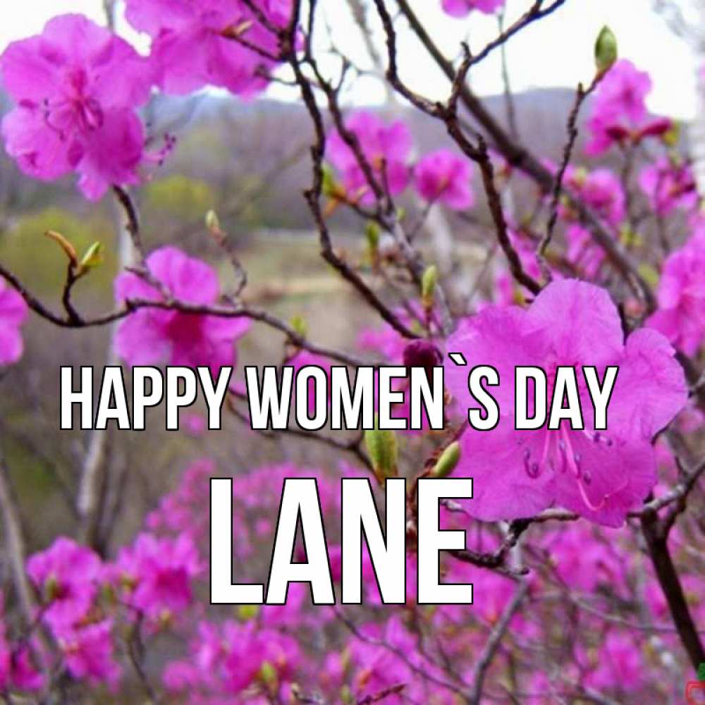 Greetings card с именем, Lane happy women`s day международный женский день Greetings with text for free download 